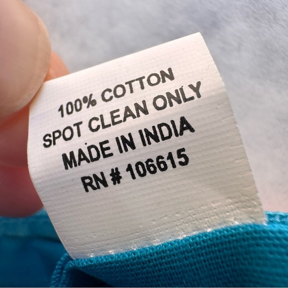 Two’s Company 100% Cotton Multicolor & Beige Beaded Small Pouch - Picture 6 of 6